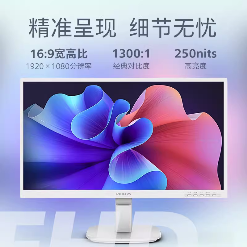 飞利浦24B2N2100LW商用电脑显示器 23.8英寸 100
